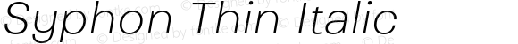 Syphon Thin Italic