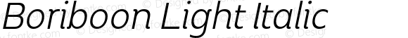 Boriboon Light Italic