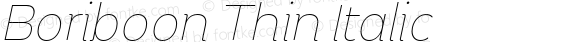 Boriboon Thin Italic