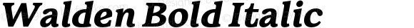 Walden Bold Italic