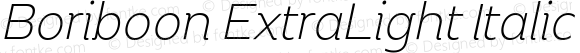 Boriboon ExtraLight Italic