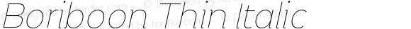 Boriboon Thin Italic