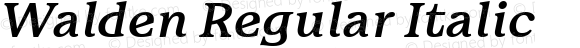 Walden Regular Italic