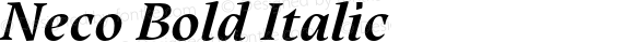 Neco Bold Italic