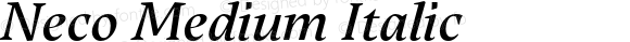 Neco Medium Italic