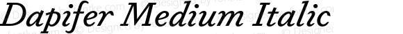 Dapifer Medium Italic