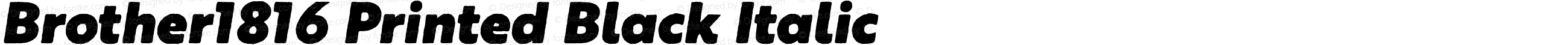 Brother1816 Printed Black Italic