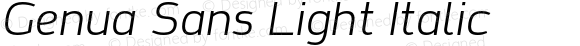 Genua Sans Light Italic