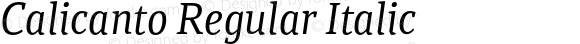 Calicanto-RegularItalic