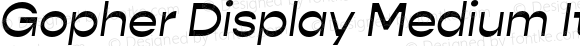 Gopher Display Medium Italic
