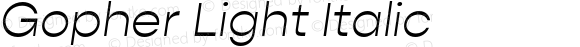 Gopher Light Italic