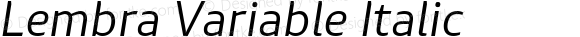 Lembra Variable Italic