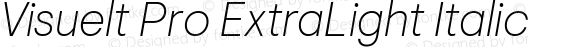 Visuelt Pro ExtraLight Italic