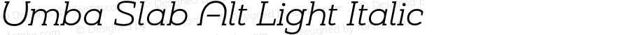 Umba Slab Alt Light Italic