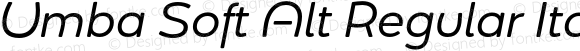 Umba Soft Alt Regular Italic