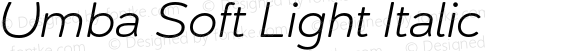 Umba Soft Light Italic