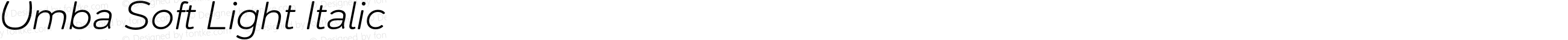 Umba Soft Light Italic