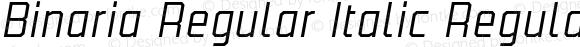 Binaria Regular Italic Regular