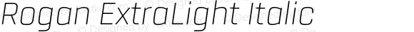 Rogan ExtraLight Italic