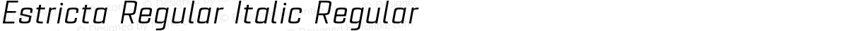 Estricta Regular Italic Regular