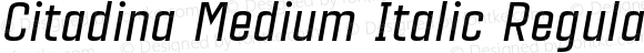 Citadina Medium Italic Regular