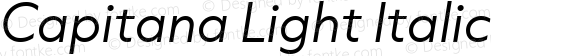 Capitana Light Italic