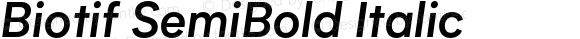 Biotif SemiBold Italic