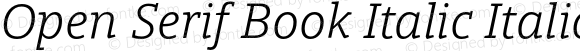 Open Serif Book Italic Italic