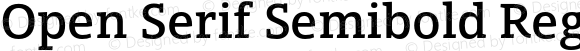 Open Serif Semibold Regular