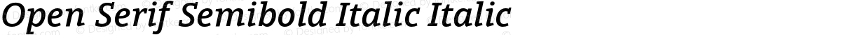 Open Serif Semibold Italic Italic