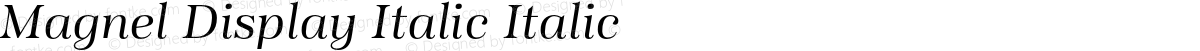 Magnel Display Italic Italic