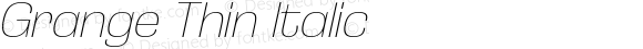 Grange Thin Italic