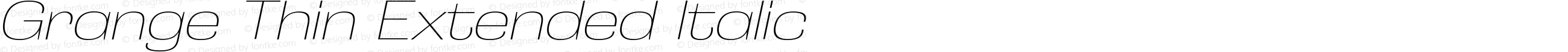 Grange Thin Extended Italic