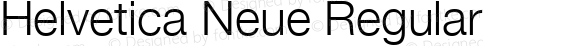 Helvetica Neue Regular
