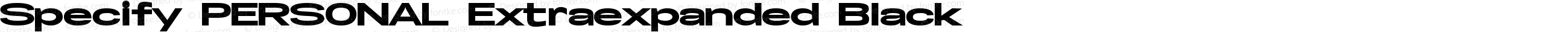 Specify PERSONAL Extraexpanded Black
