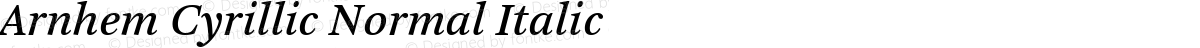 Arnhem Cyrillic Normal Italic