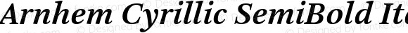 Arnhem Cyrillic SemiBold Italic