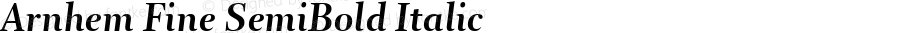 Arnhem Fine SemiBold Italic