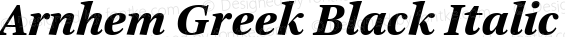 Arnhem Greek Black Italic Version 1.001 | web-TT