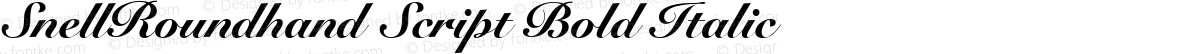 SnellRoundhand Script Bold Italic