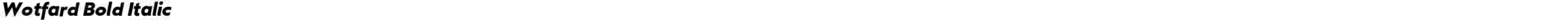 Wotfard Bold Italic