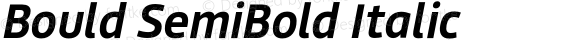 Bould SemiBold Italic