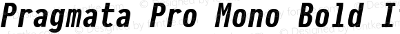 Pragmata Pro Mono Bold Italic Regular
