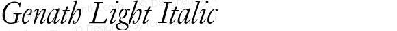 Genath Light Italic