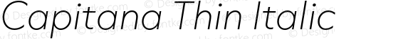 Capitana Thin Italic