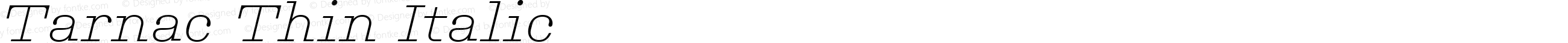 Tarnac Thin Italic