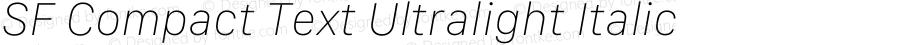 SF Compact Text Ultralight Italic