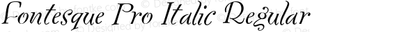 Fontesque Pro Italic Regular