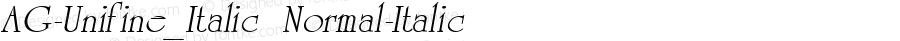 AG Unifine_Italic Normal-Italic