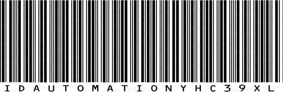 IDAutomationYHC39XL Regular IDAutomation.com 2014